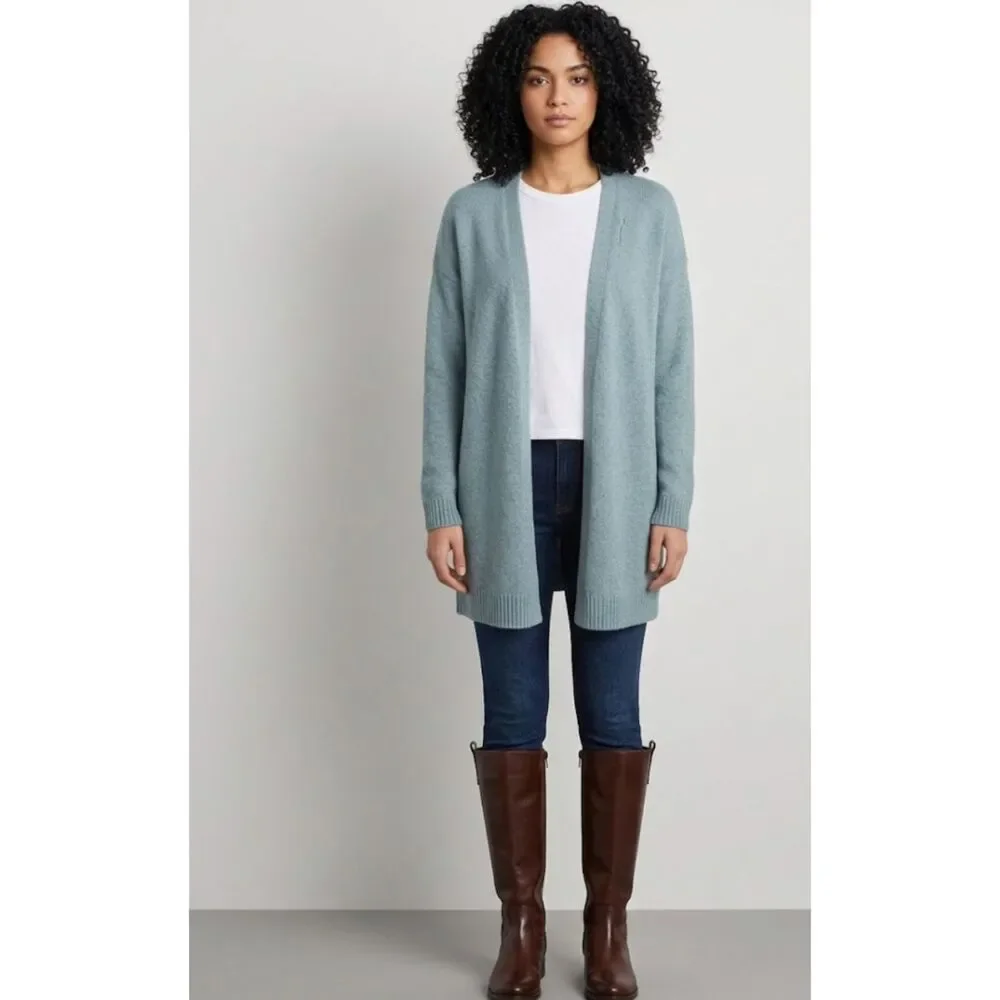 NEW J.Jill Pure Jill Rib Cardigan Knit Safety Pin Closure Women's Size Small